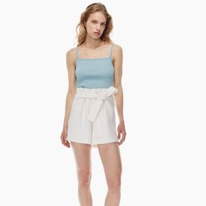Aritzia - Wilfred - High Waisted Paperbag Shorts - Light Birch - Size 6